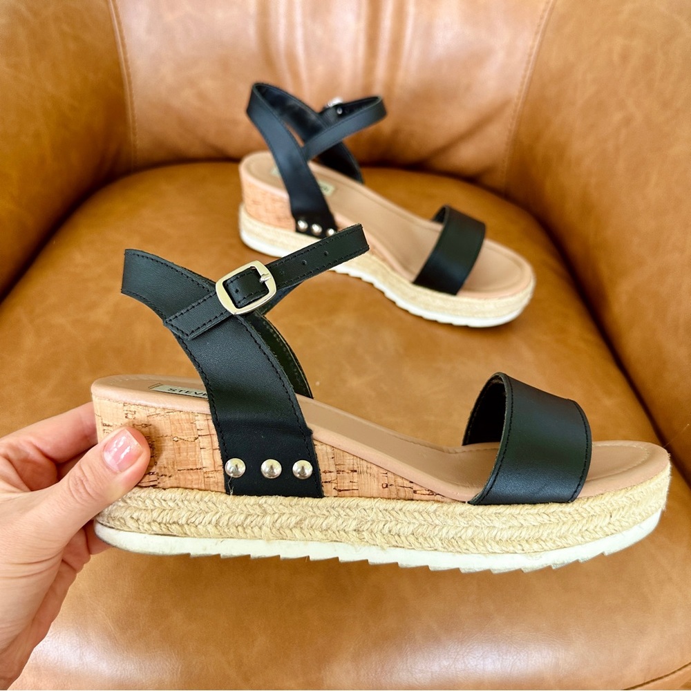 Steve Madden Platform Sandals Black Heena